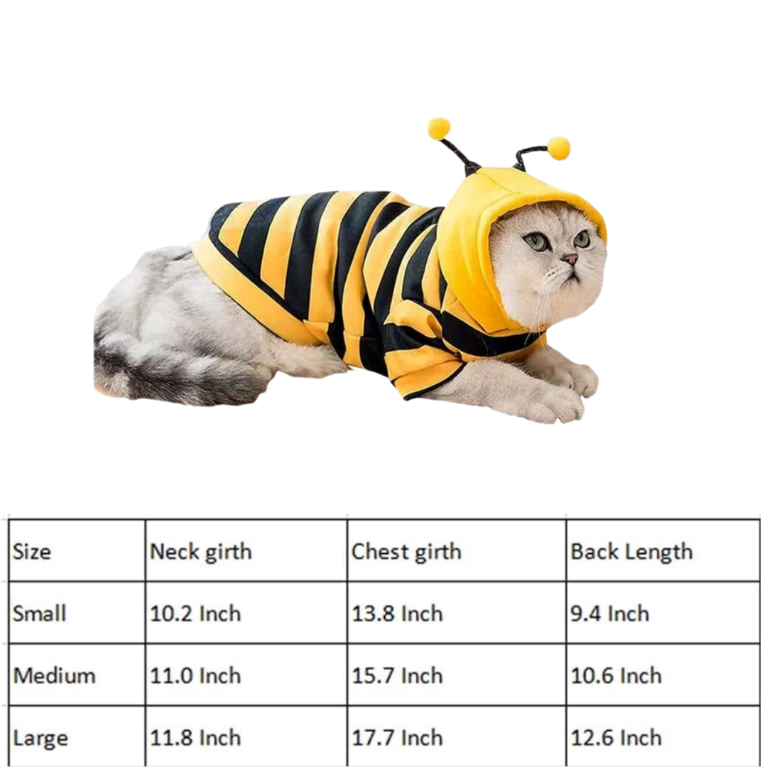 Pet Bee Hoodie Costume