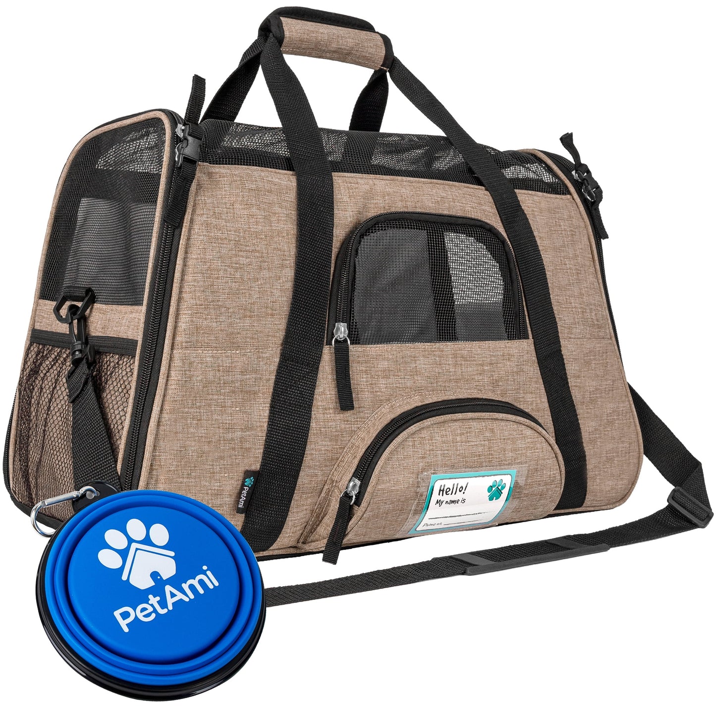 Airline Approved Pet Carrier for Cat, Soft Sided Dog Carrier for Small Dog, Cat Travel Supply Accessories Indoor Cat, Ventilated Carrying Bag Medium Large Kitten Puppy, Small Heather Taupe
