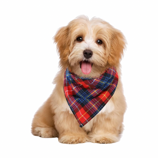 Adjustable Plaid Dog Bandanas Accessories (12 PACK)
