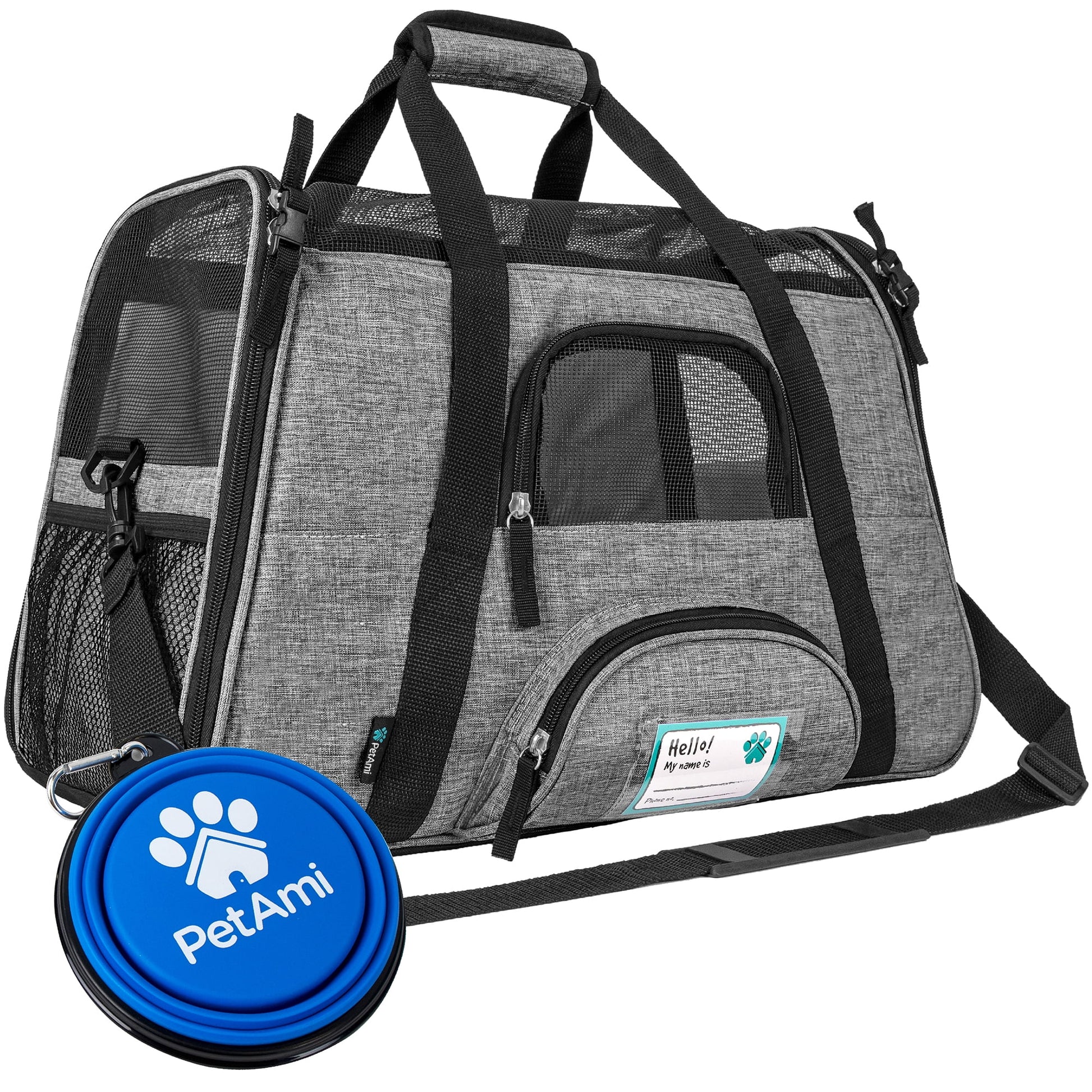 Airline Approved Pet Carrier for Cat, Soft Sided Dog Carrier for Small Dog, Cat Travel Supplies Accessories Indoor Cat, Ventilated Pet Carrying Bag Medium Large Kitten Puppy, Small Heather Gray